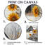 «Ditlef Winter Sunflowers By The Ice Covered Barn II», reproduction d'art sur toile encadrée-507206369-507206368-507206367