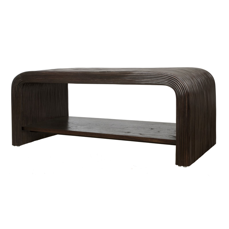 Dellamae Rattan Coffee Table, Espresso Brown