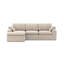  Canapé modulaire avec méridienne rembourrée en L Monroe, beige-785819191