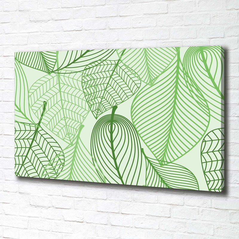 Leaves Pattern - Wrapped Canvas Print