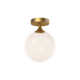 Nedra Single Light Glass Semi Flush Mount