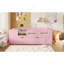 Lit plateforme double avec garde-corps et tiroir, rose-1839432471-1839432469