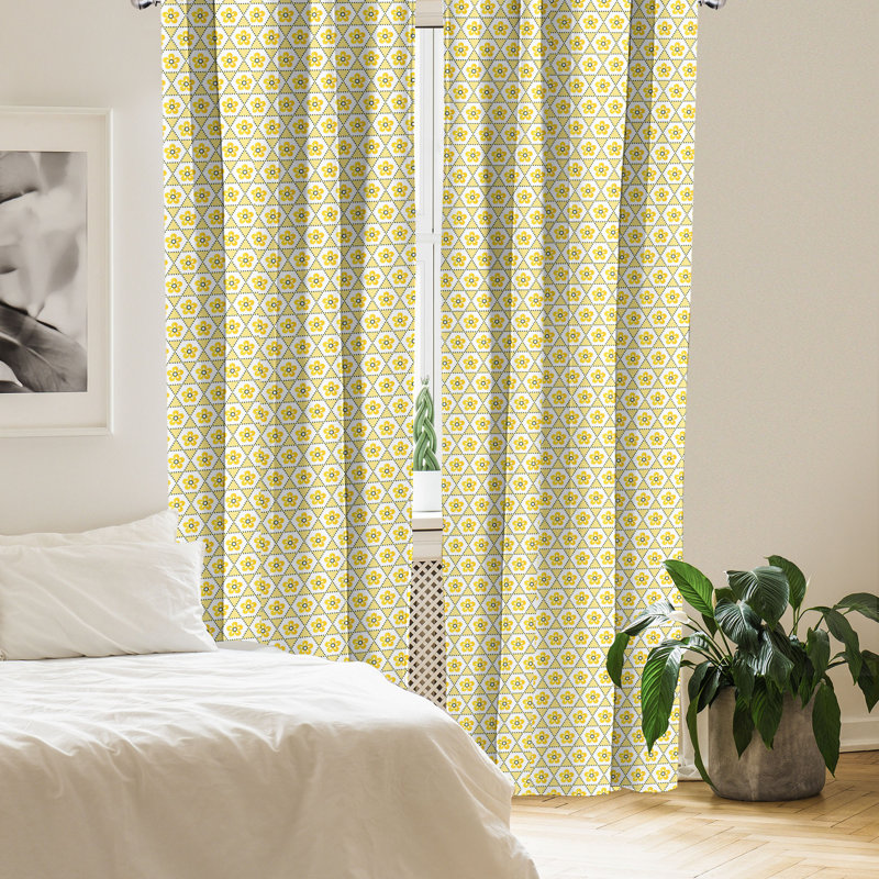 Rideaux 4 panneaux East Urban Home, L 56 po x L 95 po