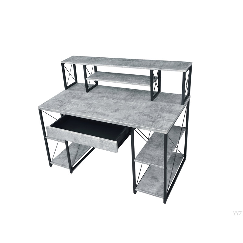Bureau d'écriture tout usage à finition grise, Gris