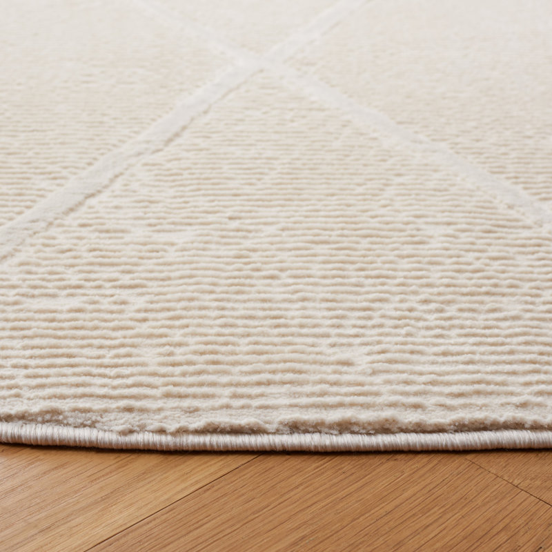 Moneque Performance Geometric Rug, Round 6'7"