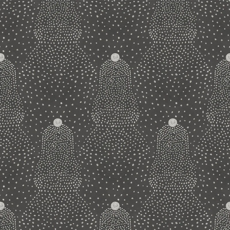 Courant perlé - Papier peint, Peler et coller, Noir doux, Self-Adhesive
