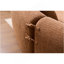 Canapé modulaire incurvé en polyuréthane caramel à compression complète, canapé modulaire en chenille 30D pour appartement et salon, L 110 po 800, 60 fermeté avec 4 coussins-121059756