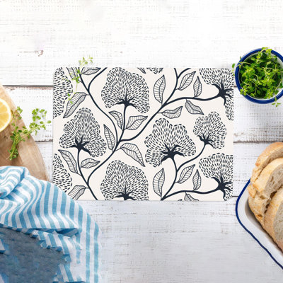 Planche à découper en verre Botanical