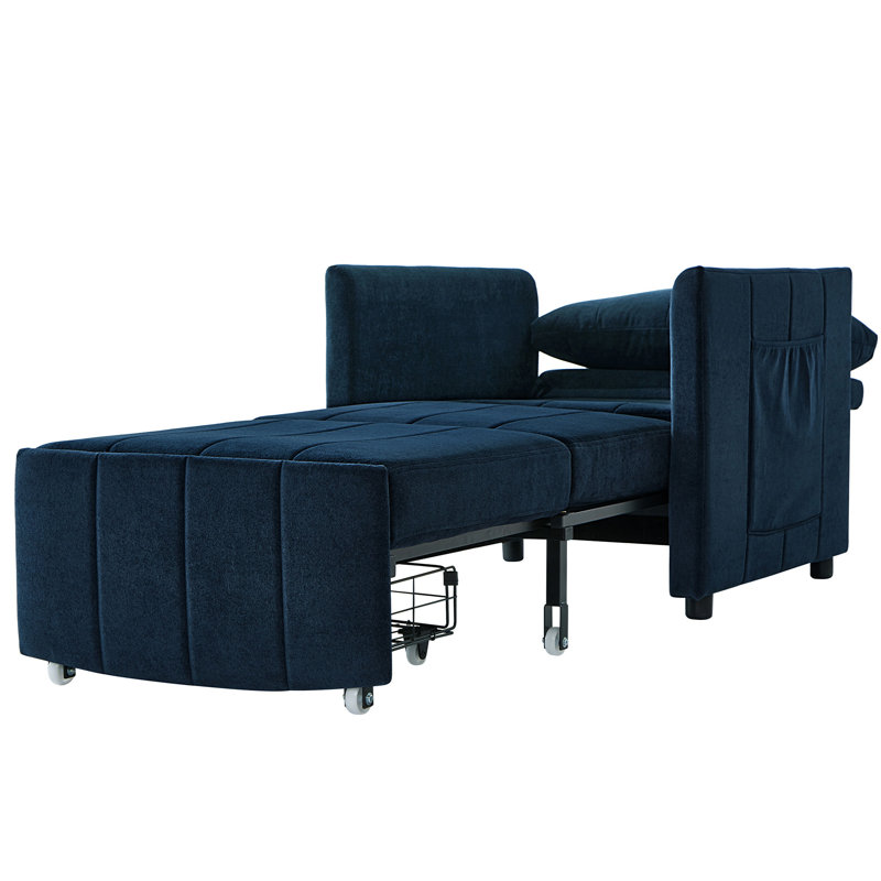 Canapé-lit rembourré convertible, Bleu