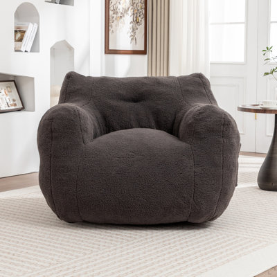 Fauteuil à billes, fauteuil à billes avec accoudoirs rembourrés de mousse à haute densité, fauteuil à billes Fauteuil à billes confortable pour adultes dans le salon, lecture dans la chambre à coucher