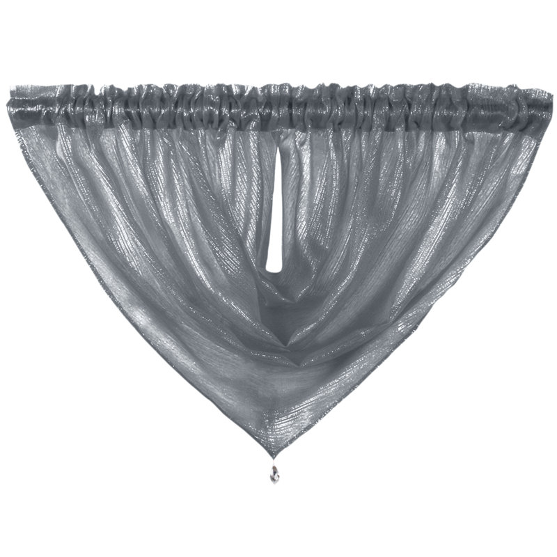 Anvar Semi Sheer Curtain, Charcoal Grey