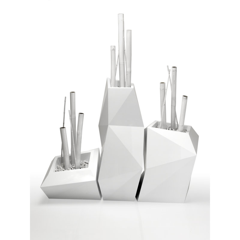 Faz Pot Planter, White, 16.5" H x 23.25" W x 17.75" D