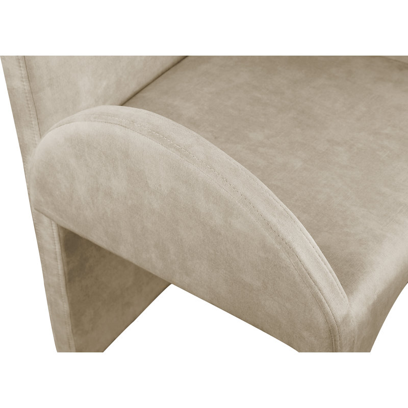 Fauteuil Caserta, Velours pierre