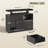 47.2" Wine Bar Cabinet With Led Lights & Charging, Modern Liquor Cabinets With 2 Ample Storage Drawers