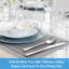 Ensemble de cuillères à dîner, 16 cuillères à soupe de cuillères, cuillères en acier inoxydable de qualité alimentaire 18/10, cuillères en métal durables, cuillères à table, cuillères à argenterie seulement, finition miroir et va au lave-vai