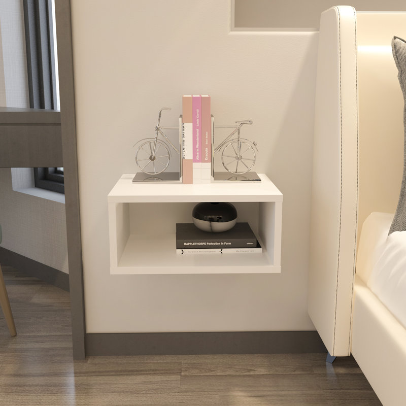 Damaree 45cm W Bedside Table, White