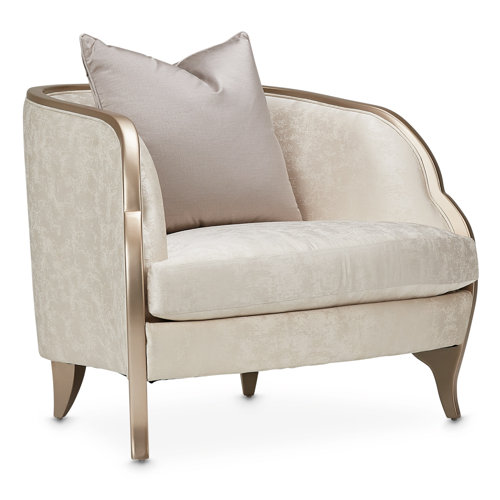 Michael Amini Malibu Crest Upholstered Barrel Chair | Wayfair