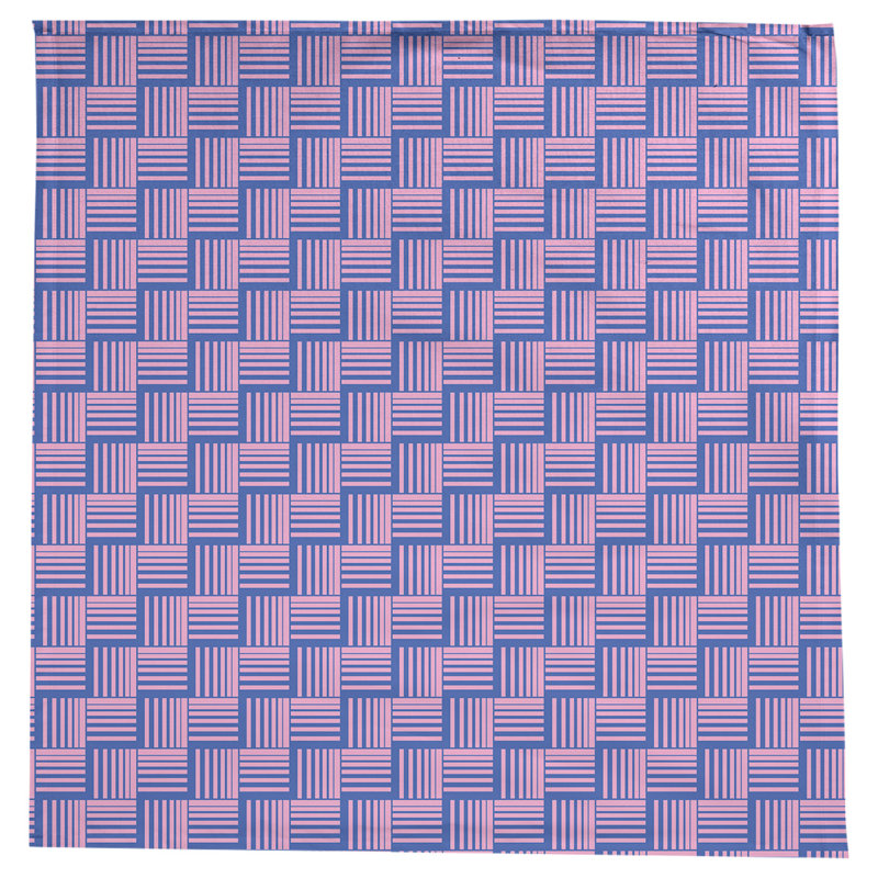 Rayures nattes classiques Nappe, Bleu/rose