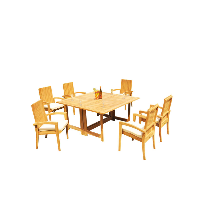 Goa Outdoor 7 - Piece Teak Dining Set