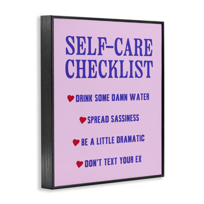 Sassy Self Care Checklist Giclee Art by House of Lulu
