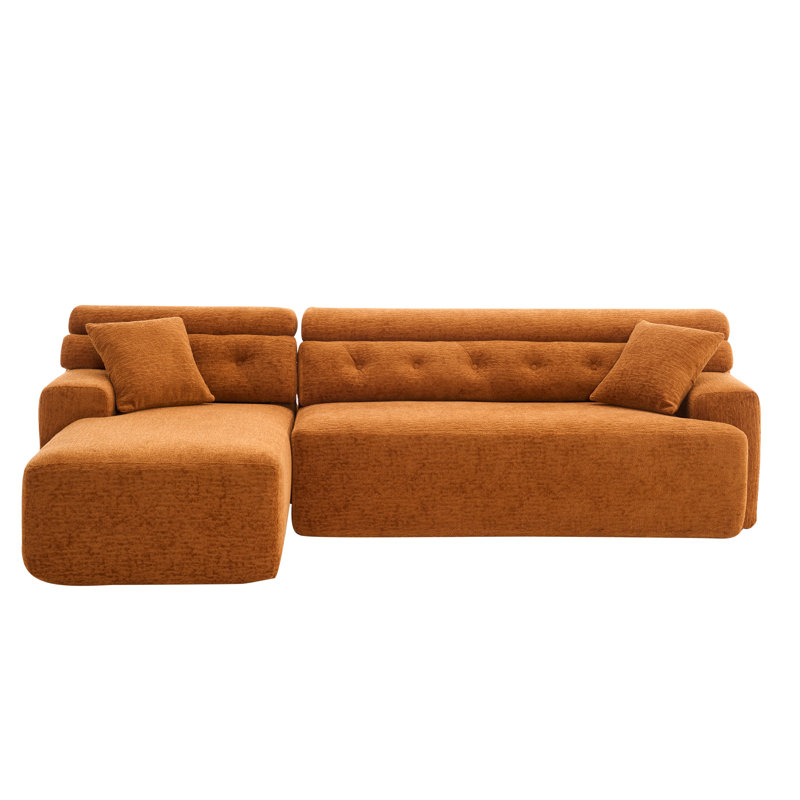 Canapé 104,5 po Chenille, Orange