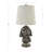 20" Bronze Resin Doodle Table Lamp With Glasses And Linen Shade-384854553-384854554