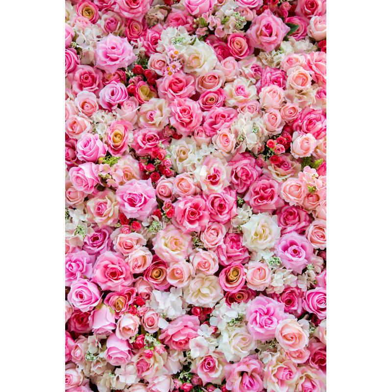 Roses Background - Wrapped Canvas Print, 46cm H x 30cm W