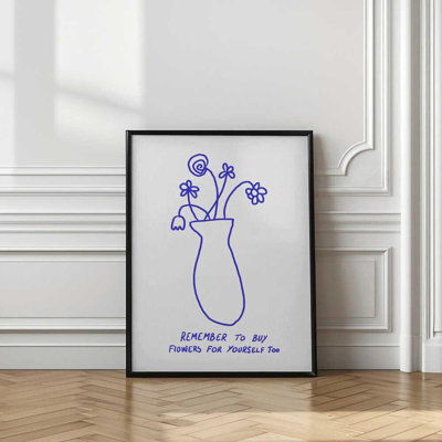 «Self-Care Blooms», reproduction d'art: aquarelle florale, prête à être suspendue