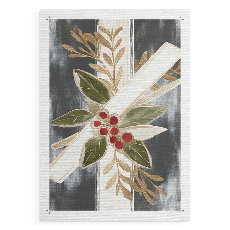 Art de Noël des Fêtes de Noël, impression sur toile seulement - non encadrée, H 36 po x l 24 po