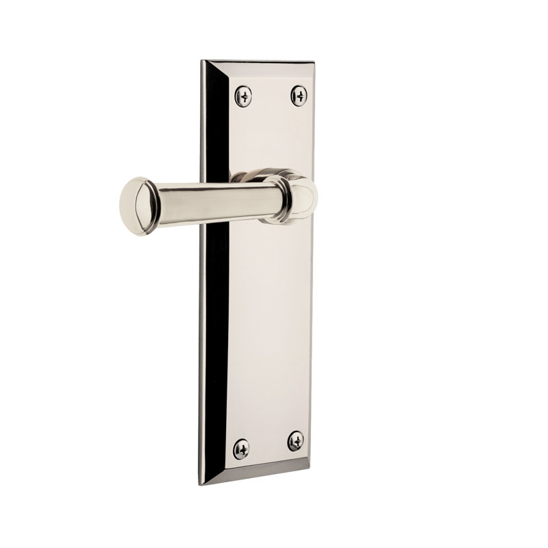 Grandeur Fifth Avenue Plate Double Dummy with Georgetown Lever, Polished Nickel