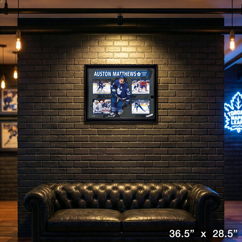 Auston Matthews, collage de 4 photos encadrées