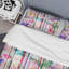 Motif à rayures multicolores - Ensemble de housse de couette abstrait - Microfibre de polyester-953203313
