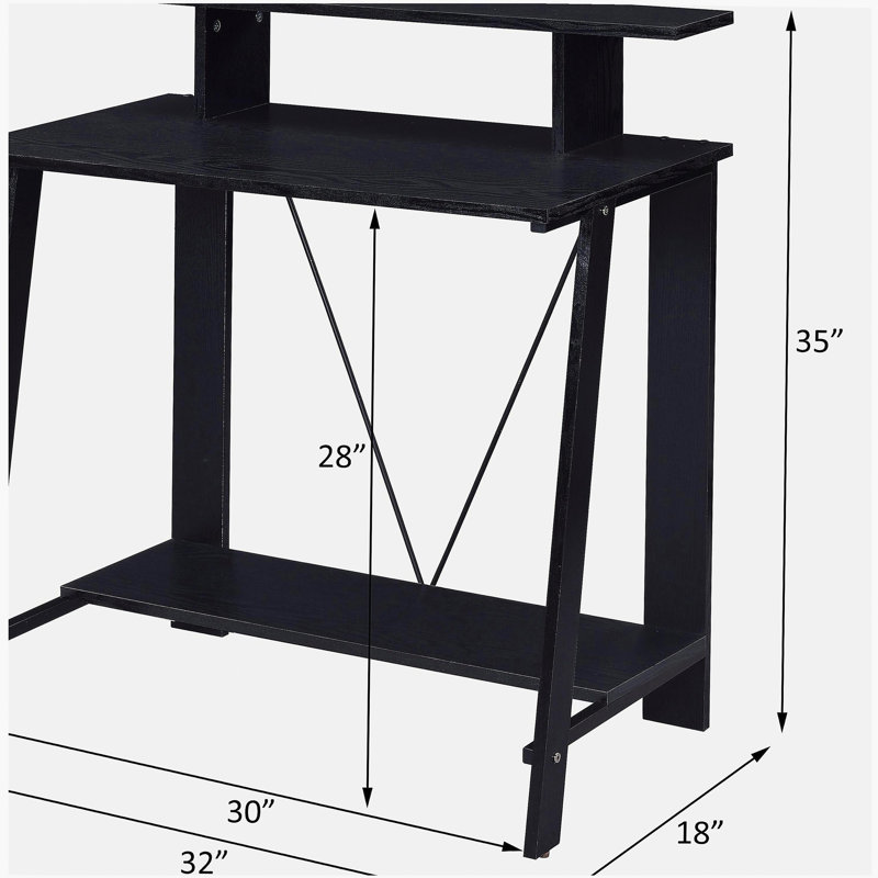 Nifu Black Surface Writing Desk
