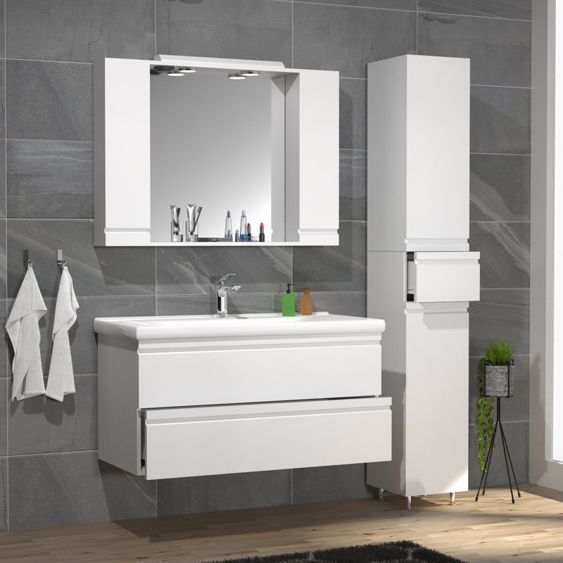 Skaggs Bathroom Furniture Suite, White