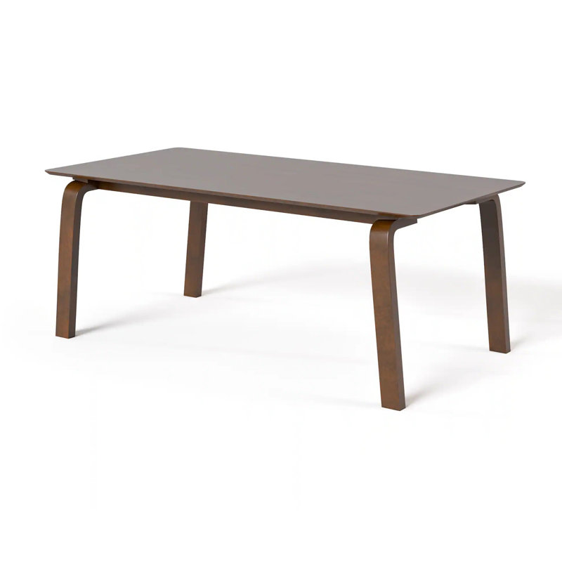 71.4" W Mid-Century Modern Dining Table, Walnut