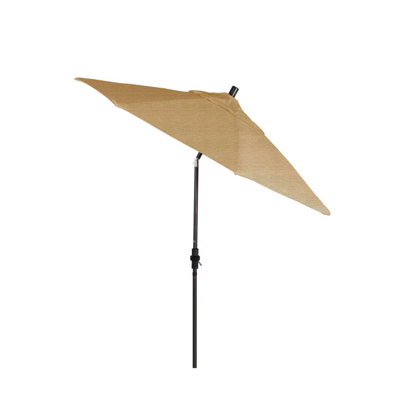 Parasol de marché Sunbrella® 9 pi Roverta, Sunbrella® ‑ lin sésame, Noir
