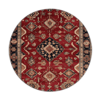 Persian Brown Indoor and Outdoor Area Rug