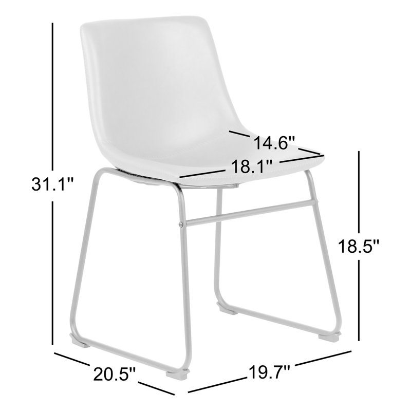 Ensemble de 2 chaises de salle à manger Anke, Blue