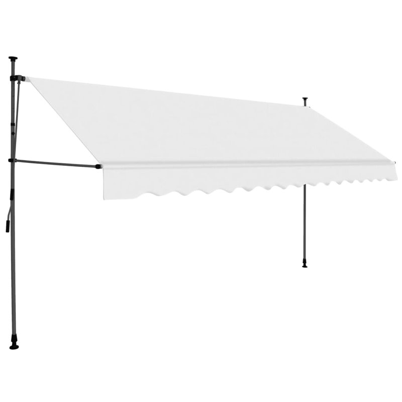 Dakota Fields Polyester Cream Cover Retractable, 3.5m W x 1.2m D, White