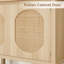 Console de ferme, armoire de rangement avec 2 portes d'armoire en rotin