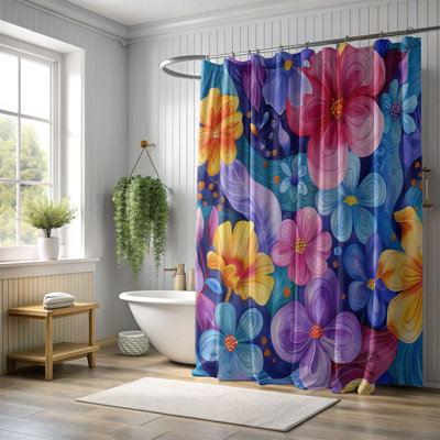 Rideau de douche Bright Flower - Premium