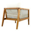 Ensemble de patio extérieur 4 pièces avec bois d'acacia, corde et coussins hydrofuges pour des sièges élégants et confortables