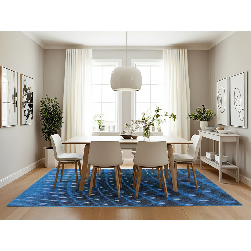 Tapis bleu Aminu, Rectangle 7 pi x 10 pi