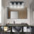 Black Vanity Light (4-Light, 24-Inch), (3000K/4000K/6000K, Dimmable) LED Bathroom Light Fixture, Modern Wall Light Over Mirror with Clear Glass Shade-1992280586-2003178277