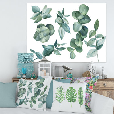 Feuilles d'eucalyptus vert foncé - Peinture sur toile