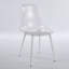 Chaise de salle à manger, ensemble de 4, pieds en métal, siège en plastique