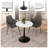  Bristol 27" Round Dining Table, Modern 2-Person Kitchen Table with Black Pedestal Base, Small Space Bistro Table for Apartments-1439952303