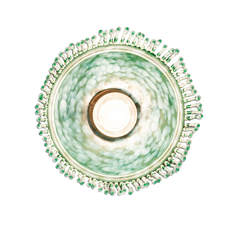 1 - Light Flush Mount, Green