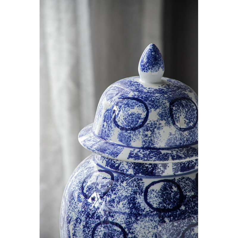 Pot gingembre en porcelaine Lansberry, H 19,7 po x l 10,2 po x P 10,2 po