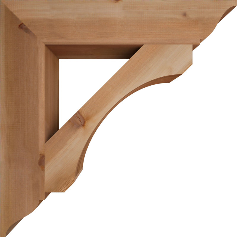 Support en bois rustique traditionnel BKTLEC01, Cèdre rouge de l'Ouest (lisse), H 32 po x l 5,5 po x P 32 po